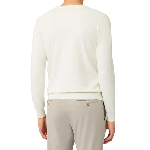 Harmont & Blaine Maglia Maglia Uomo con lavorazione rombo Bianco - Francavilla Moda